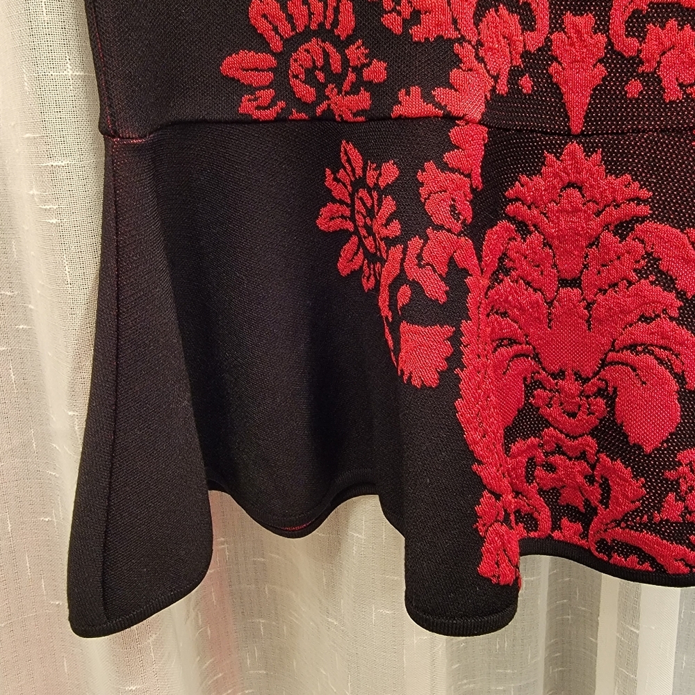 Roberto Cavalli Bodycon Long Sleeve Sweater Dress Black & Red Size XS - Picture 6 of 17